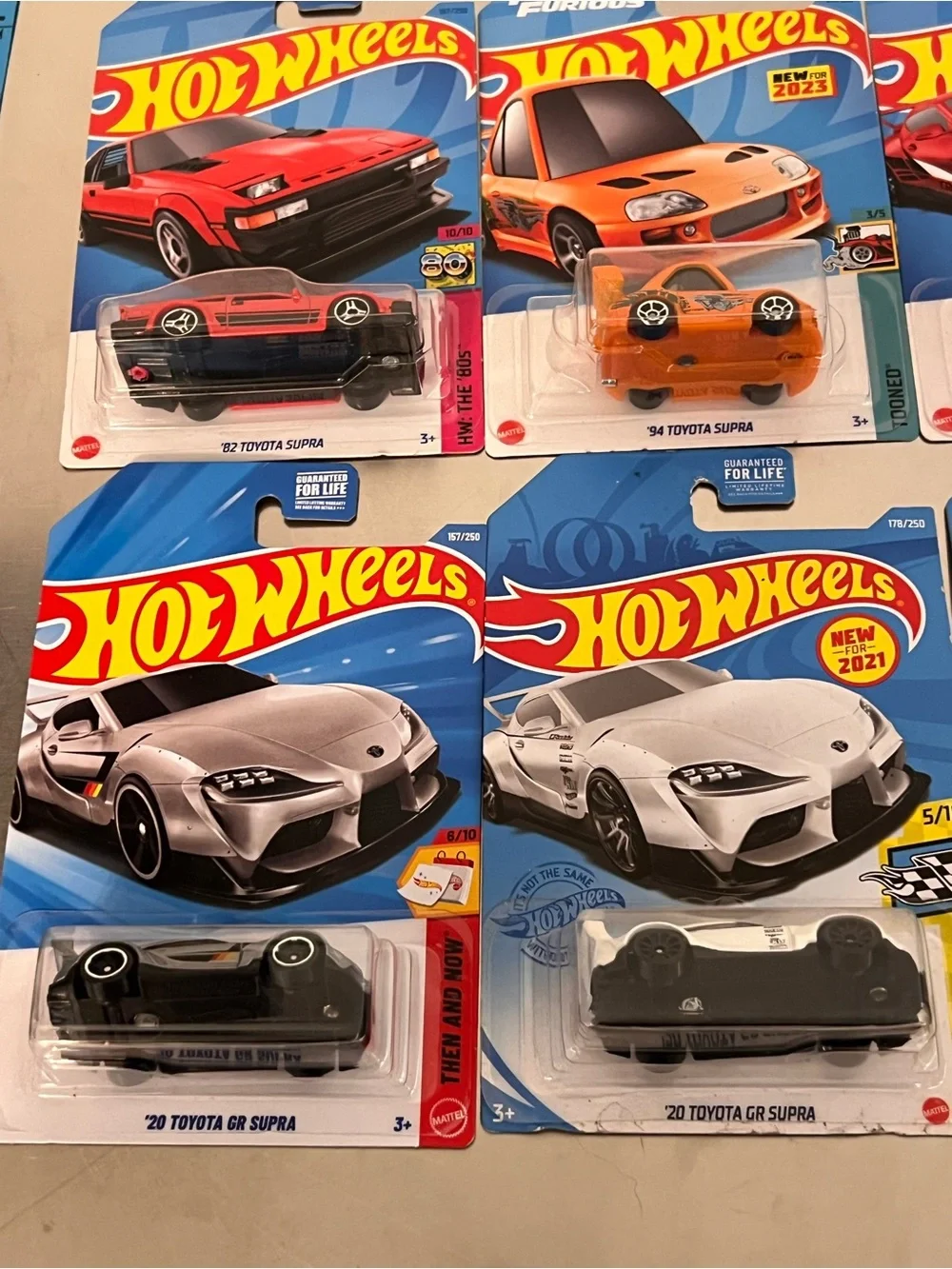 Hot Wheels Toyota Supra Evolution Lot 6 Cars Mk3 82 Mk4 94 FF Mk5 20 GR